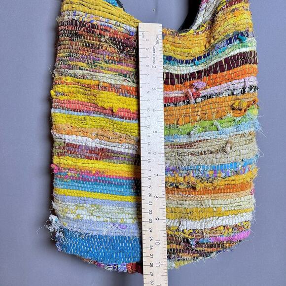 Nepalese 90's Handmade Hippie Festival Boho Sling Crossbody bag Vibrant - Picture 9 of 9